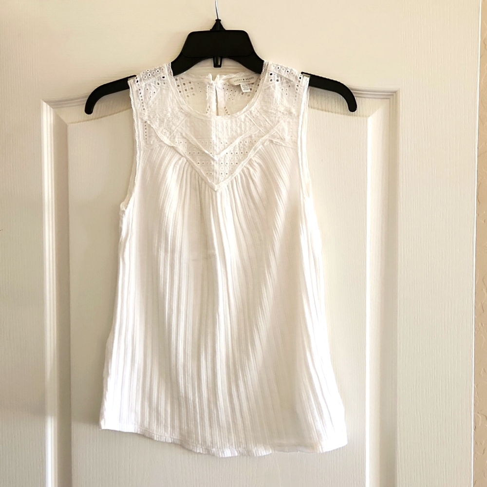 Lucky Brand XS white lace top